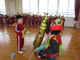 「豆まき会」を行いました。